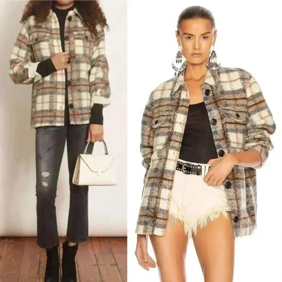 Isabel Marant Étoile Gastoni‎ Checked Wool-blend Jacket Size 36 FR Small - Picture 15 of 15